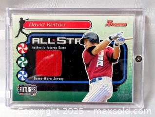 MaxSold Auction: 2004 DAVID KELTON GAME WORN JERSEY SWATCH BASEBALL CARD - Kingston (Ontario, Canada) SELLER MANAGED Downsizing Online Auction - Rosemund Crescent