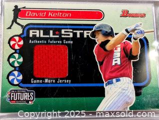 MaxSold Auction: 2004 DAVID KELTON GAME WORN JERSEY SWATCH BASEBALL CARD - Kingston (Ontario, Canada) SELLER MANAGED Downsizing Online Auction - Rosemund Crescent