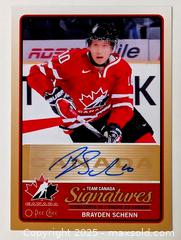 MaxSold Auction: BRAYDEN SCHENN HAND SIGED TEAM CANADA HOCKEY CARD - Kingston (Ontario, Canada) SELLER MANAGED Downsizing Online Auction - Rosemund Crescent
