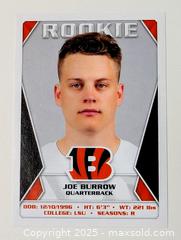 MaxSold Auction: JOE BURROW ROOKIE CARD / STICKER BY PANINI - Kingston (Ontario, Canada) SELLER MANAGED Downsizing Online Auction - Rosemund Crescent