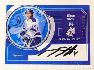MaxSold Auction: MARC STAAL HAND SIGNED LIMITED EDITION HOCKEY CARD - Kingston (Ontario, Canada) SELLER MANAGED Downsizing Online Auction - Rosemund Crescent