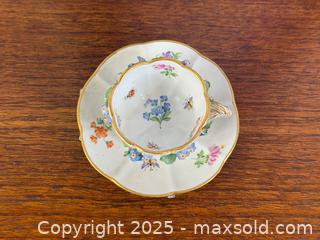 MaxSold Auction: Antique MEISSEN 'Floral Encrusted' Tea Cup & Saucer - Hamilton (Ontario, Canada) SELLER MANAGED Estate Sale Online Auction - Gertrude Street