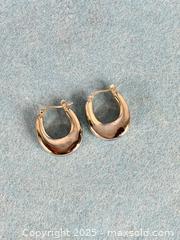 MaxSold Auction: Sterling Silver 'Chunky' Oblong Hoop Earrings - Hamilton (Ontario, Canada) SELLER MANAGED Estate Sale Online Auction - Gertrude Street