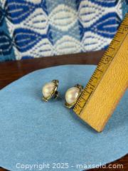 MaxSold Auction: Sterling Silver + Majorca Pearl Earrings - Hamilton (Ontario, Canada) SELLER MANAGED Estate Sale Online Auction - Gertrude Street