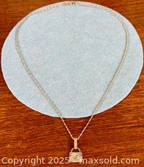 MaxSold Auction: Sterling Silver Necklace + Rhinestone Purse Pendant - Hamilton (Ontario, Canada) SELLER MANAGED Estate Sale Online Auction - Gertrude Street