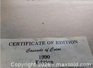 MaxSold Auction: Framed Limited-Edition Floral Lithograph, Cascade of Color (1990) ***PLUS 2 NEW CANVAS - Vancouver (British Columbia, Canada) SELLER MANAGED Downsizing Online Auction - Shaughnessy Street            