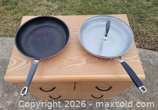MaxSold Auction: Kenmore 12" Frying Pans (2) Stainless Steel & Teflon 1 Lid - East Cocalico Township (Pennsylvania, USA) SELLER MANAGED Downsizing Online Auction - Stevens Road                   