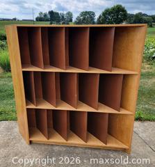 MaxSold Auction: Large Wooden Storage Cabinet Cubby Hole Shelf Handmade - East Cocalico Township (Pennsylvania, USA) SELLER MANAGED Downsizing Online Auction - Stevens Road                   