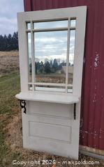MaxSold Auction: Re-purposed Door w/ Mirror & Shelf  - East Cocalico Township (Pennsylvania, USA) SELLER MANAGED Downsizing Online Auction - Stevens Road                   