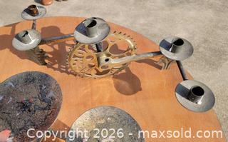 MaxSold Auction: Wrought Iron Fireplace Candelabra & Homemade Bicycle Pedal Candelabra - East Cocalico Township (Pennsylvania, USA) SELLER MANAGED Downsizing Online Auction - Stevens Road                   