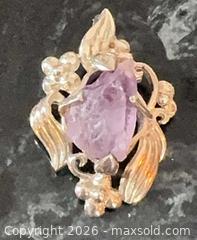 MaxSold Auction: Floral Handmade Sterling Silver 925 Pendant with Raw Purple Amethyst - Pickering (Ontario, Canada) PARTNER MANAGED Reseller Online Auction -  Granite Court