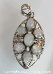 MaxSold Auction: Sterling Silver  925 Moonstone Pendant, Bohemian Minimalist - Pickering (Ontario, Canada) PARTNER MANAGED Reseller Online Auction -  Granite Court