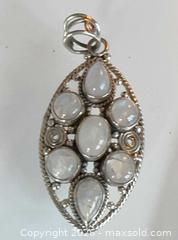 MaxSold Auction: Sterling Silver  925 Moonstone Pendant, Bohemian Minimalist - Pickering (Ontario, Canada) PARTNER MANAGED Reseller Online Auction -  Granite Court