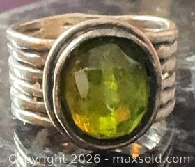MaxSold Auction: Vintage Modern Brutalist Sterling Silver 925 Peridot Ring - Pickering (Ontario, Canada) PARTNER MANAGED Reseller Online Auction -  Granite Court