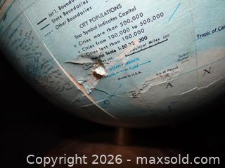 MaxSold Auction: 10" World Nation Series Globe on Gold-tone Metal Base - New Westminster (British Columbia, Canada) SELLER MANAGED Downsizing Online Auction - Eighth Street