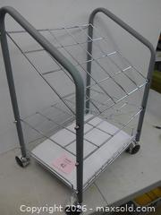 MaxSold Auction: 3-Tier Rolling Storage Cart with Chrome Wire Shelves - New Westminster (British Columbia, Canada) SELLER MANAGED Downsizing Online Auction - Eighth Street