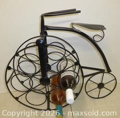 MaxSold Auction: Bicycle-Shaped Metal Wine Rack Holds 6 Bottles - New Westminster (British Columbia, Canada) SELLER MANAGED Downsizing Online Auction - Eighth Street