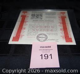 MaxSold Auction: British Columbia Resources Investment Corporation Bearer Share Certificate - New Westminster (British Columbia, Canada) SELLER MANAGED Downsizing Online Auction - Eighth Street