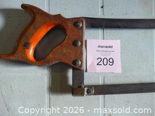 MaxSold Auction: Butchers Saw with 18 in Blade, Wood Handle, Steel Frame - New Westminster (British Columbia, Canada) SELLER MANAGED Downsizing Online Auction - Eighth Street