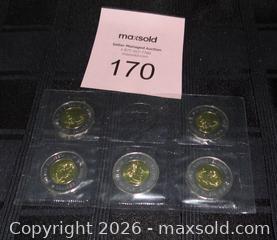MaxSold Auction: Canada 2014 Wait for me Daddy Commemorative $2 Toonie — 5 Coins - New Westminster (British Columbia, Canada) SELLER MANAGED Downsizing Online Auction - Eighth Street