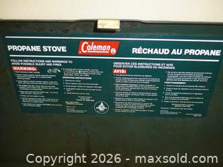 MaxSold Auction: Coleman Three-Burner Propane Camping Stove (fits 2–3 pans) - New Westminster (British Columbia, Canada) SELLER MANAGED Downsizing Online Auction - Eighth Street