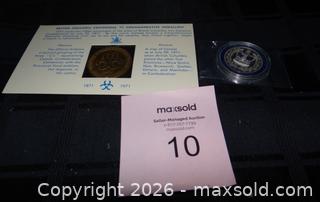 MaxSold Auction: Commemorative Medallions Lot of 2: BC Centennial 1971 & King Charles Coronation - New Westminster (British Columbia, Canada) SELLER MANAGED Downsizing Online Auction - Eighth Street