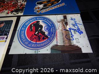 MaxSold Auction: Five Signed Hockey postcards or large cards Luc Robitaille Andy Bathgate - New Westminster (British Columbia, Canada) SELLER MANAGED Downsizing Online Auction - Eighth Street