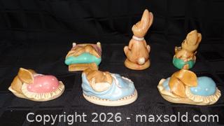 MaxSold Auction: Four Vintage Pendelfin Bunnies and 2 Moorcraft  - New Westminster (British Columbia, Canada) SELLER MANAGED Downsizing Online Auction - Eighth Street