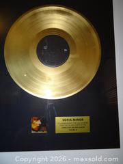 MaxSold Auction: Framed Gold Record Award — Sofia Minor, "Sofia" Movie Prop - New Westminster (British Columbia, Canada) SELLER MANAGED Downsizing Online Auction - Eighth Street