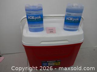 MaxSold Auction: Igloo Laguna 28 Cooler, 28 QT, Red Body / White Lid - New Westminster (British Columbia, Canada) SELLER MANAGED Downsizing Online Auction - Eighth Street