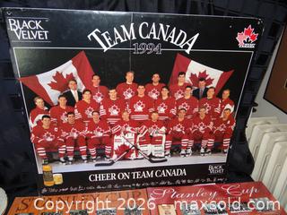 MaxSold Auction: Lot of 3 Vintage Hockey Ad Poster Boards – Team Canada & Cups - New Westminster (British Columbia, Canada) SELLER MANAGED Downsizing Online Auction - Eighth Street