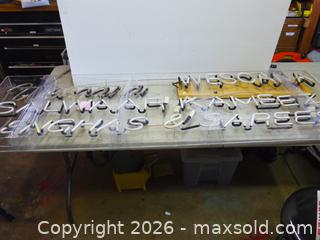 MaxSold Auction: Lot of Vintage Neon Signs in plaxiglass Holders WESCANA & Sarees Etc - New Westminster (British Columbia, Canada) SELLER MANAGED Downsizing Online Auction - Eighth Street