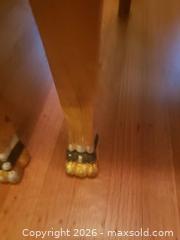 MaxSold Auction: Lyre-Back Upholstered Harp-Back Armchair, Light Hardwood - New Westminster (British Columbia, Canada) SELLER MANAGED Downsizing Online Auction - Eighth Street