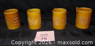 MaxSold Auction: MCM Portmeirion Totem Mugs by Susan Williams?Ellis — Set of 4 - New Westminster (British Columbia, Canada) SELLER MANAGED Downsizing Online Auction - Eighth Street