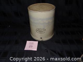 MaxSold Auction: Medalta Potteries Ltd. Glazed Stoneware Watering Crock, 9 in - New Westminster (British Columbia, Canada) SELLER MANAGED Downsizing Online Auction - Eighth Street