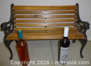 MaxSold Auction: Mini Outdoor Garden Bench, Cast Iron & Wood, 26" Long - New Westminster (British Columbia, Canada) SELLER MANAGED Downsizing Online Auction - Eighth Street