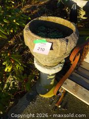 MaxSold Auction: Pair of Concrete Garden Urn Planters on Pedestals - New Westminster (British Columbia, Canada) SELLER MANAGED Downsizing Online Auction - Eighth Street