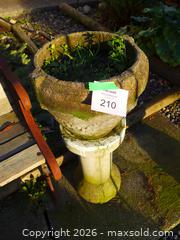 MaxSold Auction: Pair of Concrete Garden Urn Planters on Pedestals - New Westminster (British Columbia, Canada) SELLER MANAGED Downsizing Online Auction - Eighth Street