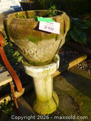MaxSold Auction: Pair of Concrete Garden Urn Planters on Pedestals - New Westminster (British Columbia, Canada) SELLER MANAGED Downsizing Online Auction - Eighth Street