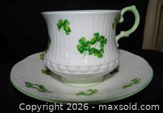 MaxSold Auction: Queen's Rosina Shamrock Fine Bone China 4 Cups, 4 Saucers & Dish - New Westminster (British Columbia, Canada) SELLER MANAGED Downsizing Online Auction - Eighth Street