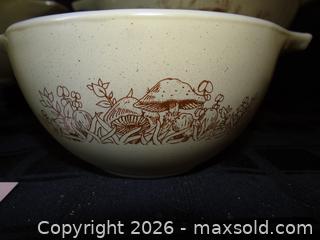 MaxSold Auction: Rare Pyrex Forest Fancies Nested Mixing Bowls (Set of 4) - New Westminster (British Columbia, Canada) SELLER MANAGED Downsizing Online Auction - Eighth Street