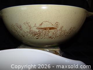 MaxSold Auction: Rare Pyrex Forest Fancies Nested Mixing Bowls (Set of 4) - New Westminster (British Columbia, Canada) SELLER MANAGED Downsizing Online Auction - Eighth Street