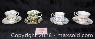 MaxSold Auction: Royal Albert & Crown Prince Bone China Tea Cups & Saucers (4 Sets) - New Westminster (British Columbia, Canada) SELLER MANAGED Downsizing Online Auction - Eighth Street