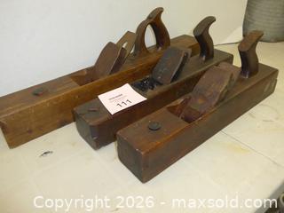 MaxSold Auction: Set of 3 Wooden Block Planes by Sandusky Tool Co., A Monty Pond and Unknown - New Westminster (British Columbia, Canada) SELLER MANAGED Downsizing Online Auction - Eighth Street