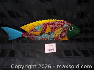 MaxSold Auction: Tabletop Wooden Fish Sculpture, Hand-Painted Folk Art - New Westminster (British Columbia, Canada) SELLER MANAGED Downsizing Online Auction - Eighth Street