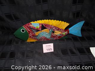 MaxSold Auction: Tabletop Wooden Fish Sculpture, Hand-Painted Folk Art - New Westminster (British Columbia, Canada) SELLER MANAGED Downsizing Online Auction - Eighth Street