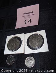 MaxSold Auction: Two 1971 Canadian Dollars & Two 1967 Canadian Nickels - New Westminster (British Columbia, Canada) SELLER MANAGED Downsizing Online Auction - Eighth Street