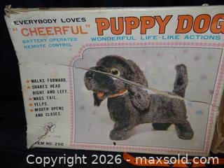 MaxSold Auction: Vintage battery-operated remote control plush dog Made in Japan - New Westminster (British Columbia, Canada) SELLER MANAGED Downsizing Online Auction - Eighth Street