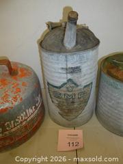 MaxSold Auction: Vintage SMP Metal Gas and Oil Cans, Lot of 3 - New Westminster (British Columbia, Canada) SELLER MANAGED Downsizing Online Auction - Eighth Street