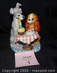 MaxSold Auction: Vintage Walt Disney Lady & the Tramp Spaghetti Dinner Figurine - New Westminster (British Columbia, Canada) SELLER MANAGED Downsizing Online Auction - Eighth Street